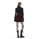 Darkinlove Women's Gothic Turn-down Collar Ruffled Shirt Black