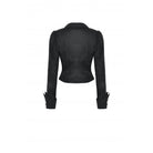 Darkinlove Women's Gothic Turn-down Collar Ruffled Shirt Black