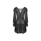 Darkinlove Women's Gothic V-neck Dot Mesh Coats
