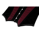 Darkinlove Women's Gothic Velvet Colorblock Bat Wing Cut Edge Overbust Corset