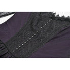 Darkinlove Women's Gothic Violet Square-cut Collar Flared Sleeved Maxi Dress