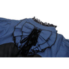 Darkinlove Women's Grunge Stand Collar Striped Splice Dress