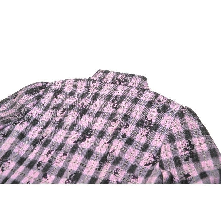 Darkinlove Women's Lolita Contrast Color Ruffled Plaid Homecoming Dress