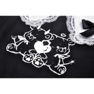 Darkinlove Women's Lolita Two Little Bear Midriff-baring Doll Shirt