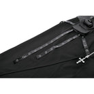 Darkinlove Women's Punk Asymmetric Eyelet Strappy Zip Long Skirt