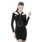 Darkinlove Women's Punk Bandage Waist Fitted Dresses