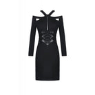 Darkinlove Women's Punk Bandage Waist Fitted Dresses