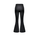 Darkinlove Women's Punk Buckle Strap Eyelet Lace-up Flare Pants