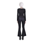 Darkinlove Women's Punk Buckle Strap Eyelet Lace-up Flare Pants
