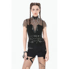 Darkinlove Women's Punk Buckle-up Side Zip Chained Belt