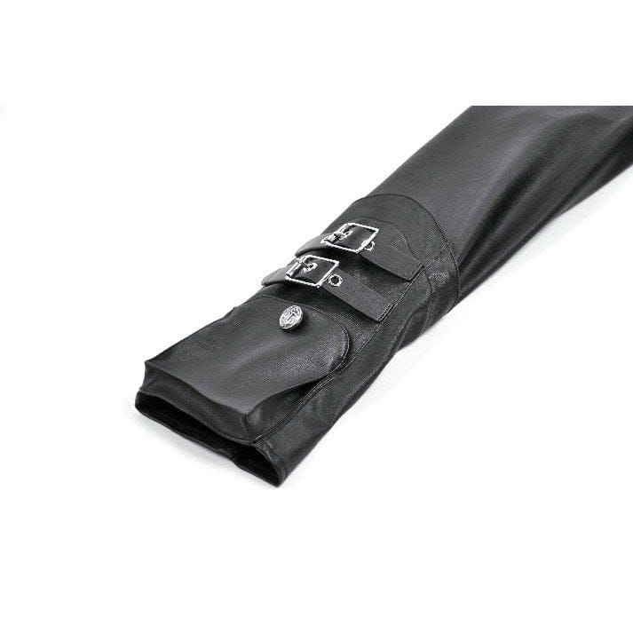 Darkinlove Women's Punk Buckle-up Strap Zip Cape