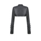 Darkinlove Women's Punk Buckle-up Strap Zip Cape