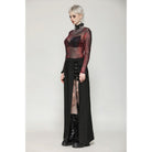 Darkinlove Women's Punk Buckled Side Slit Skirt