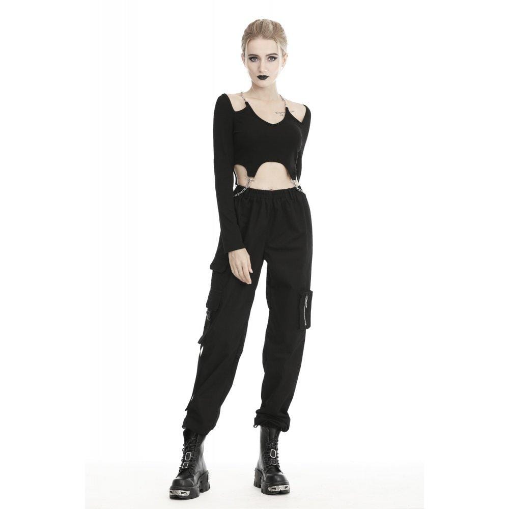 Darkinlove Women's Punk Cargo Pants