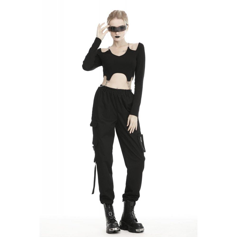 Darkinlove Women's Punk Cargo Pants