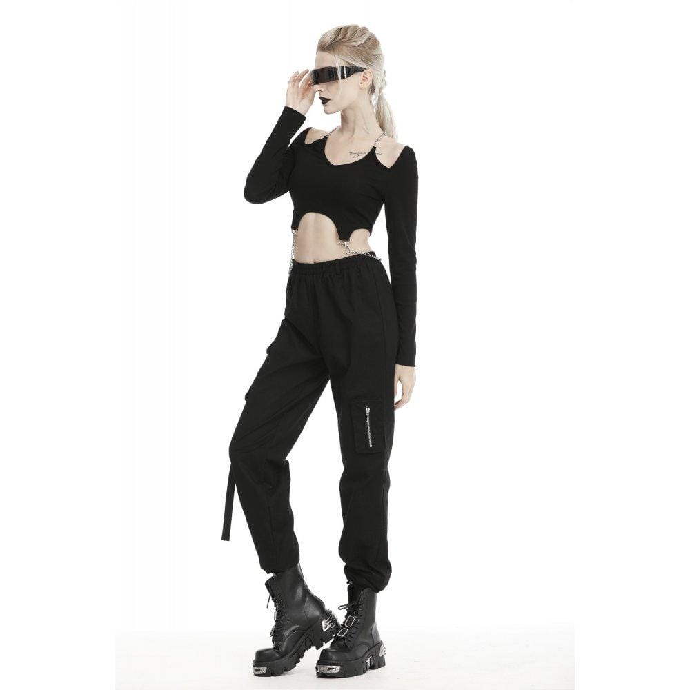 Darkinlove Women's Punk Cargo Pants