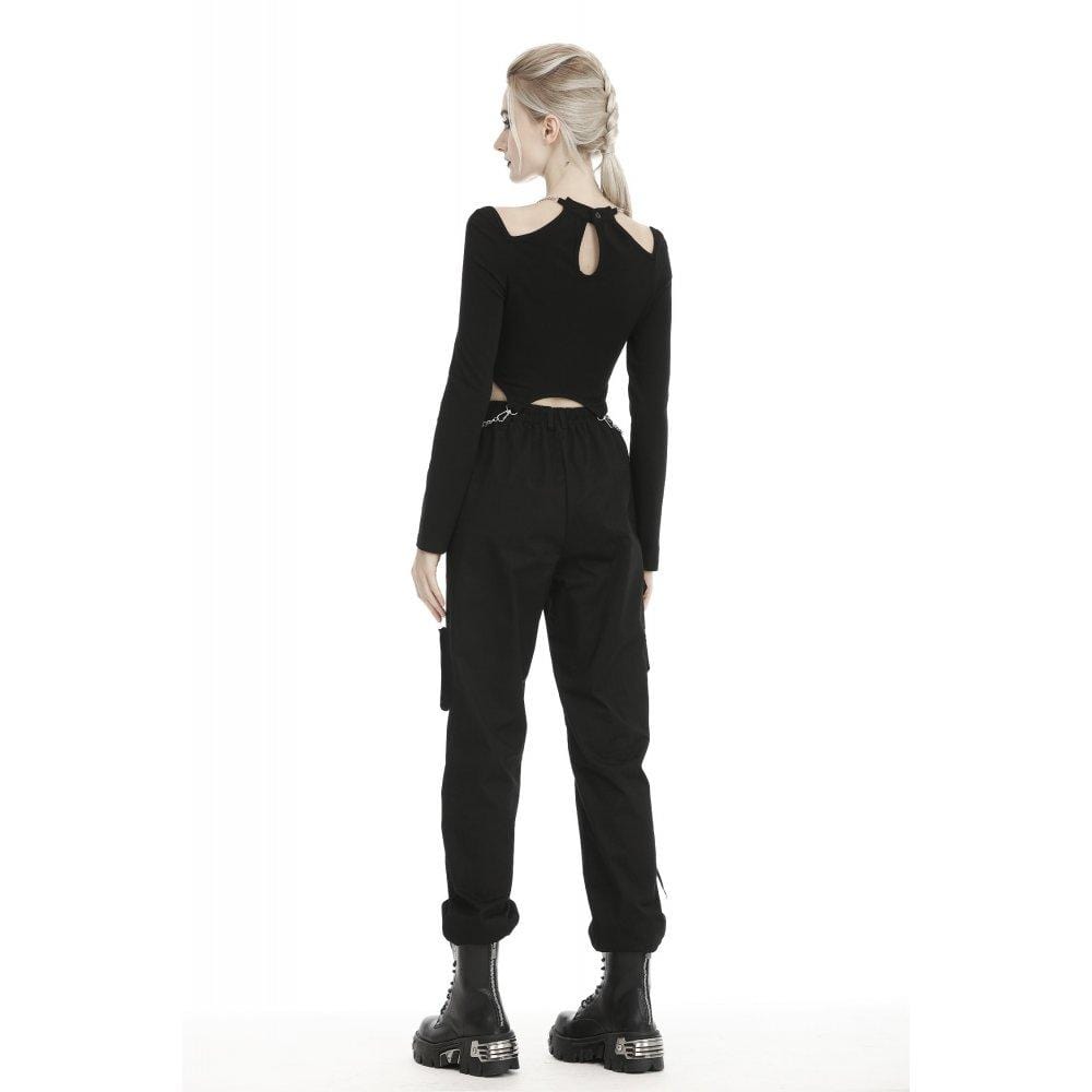 Darkinlove Women's Punk Cargo Pants