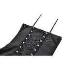 Darkinlove Women's Punk Chained Contrast Color Irregular Hem Slip Dress