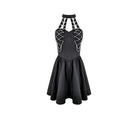Darkinlove Women's Punk Chained Cutout Halter Dress
