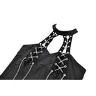 Darkinlove Women's Punk Chained Cutout Halter Dress