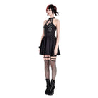 Darkinlove Women's Punk Chained Cutout Halter Dress