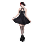 Darkinlove Women's Punk Chained Cutout Halter Dress
