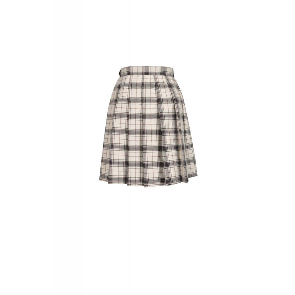 Darkinlove Women's Punk Checked Belts Plaid Pleated Short Skirts