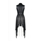 Darkinlove Women's Punk Chiffon Sleeveless Hollowed Chest Irregular Hem Jackets