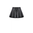 Darkinlove Women's Punk Cross Belt Chained Pleated Skirt