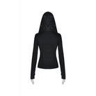 Darkinlove Women's Punk Cross Connection Front Hooded Tops