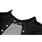 Darkinlove Women's Punk Cross Eyelet Coffin Mesh Splice Tank Top