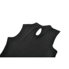 Darkinlove Women's Punk Cross Eyelet Coffin Mesh Splice Tank Top