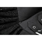 Darkinlove Women's Punk Cross Lace-up Pocket Ruffled Mini Skirt