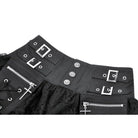 Darkinlove Women's Punk Cross Lace-up Pocket Ruffled Mini Skirt