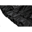 Darkinlove Women's Punk Cross Lace-up Pocket Ruffled Mini Skirt