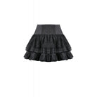 Darkinlove Women's Punk Cross Lace-up Pocket Ruffled Mini Skirt