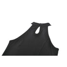 Darkinlove Women's Punk Cross Mesh Splice Halter Tank Top