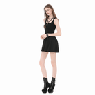 Darkinlove Women's Punk Cross Straps Cut-out Slip Dress