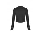 Darkinlove Women's Punk Cutout Cross Eyelet Crop Top