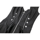 Darkinlove Women's Punk Cutout Turn-down Collar Zipper Irregular Hem Dress