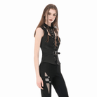 Darkinlove Women's Punk D-rings Buckle Straps Cutout Tank Top