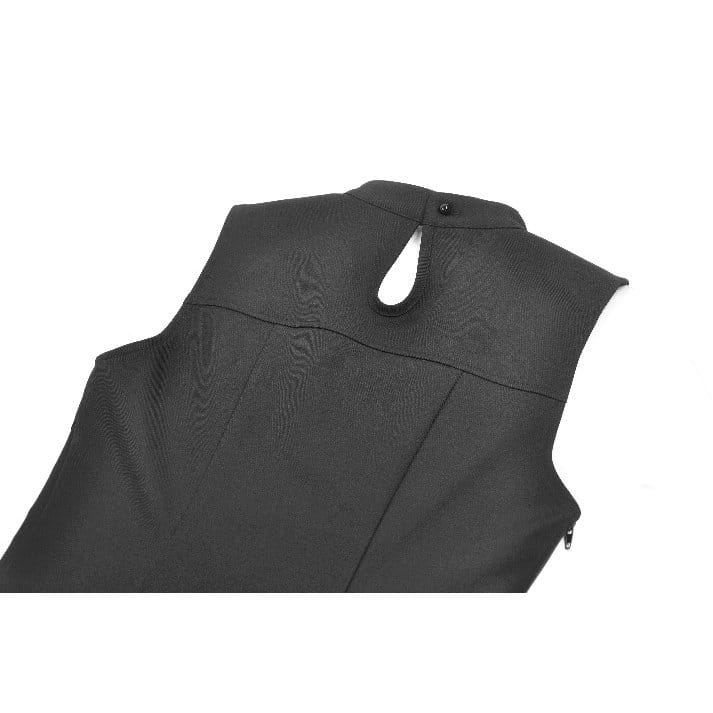 Darkinlove Women's Punk D-rings Buckle Straps Cutout Tank Top