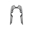 Darkinlove Women's Punk Eyelet Cutout Mesh Cape