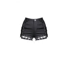Darkinlove Women's Punk Eyelet Lace-up Cutout Shorts