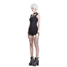 Darkinlove Women's Punk Eyelet Lace-up Cutout Shorts