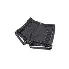 Darkinlove Women's Punk Eyelet Lace-up Cutout Shorts