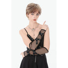 Darkinlove Women's Punk Eyelet Mesh Arm Sleeves