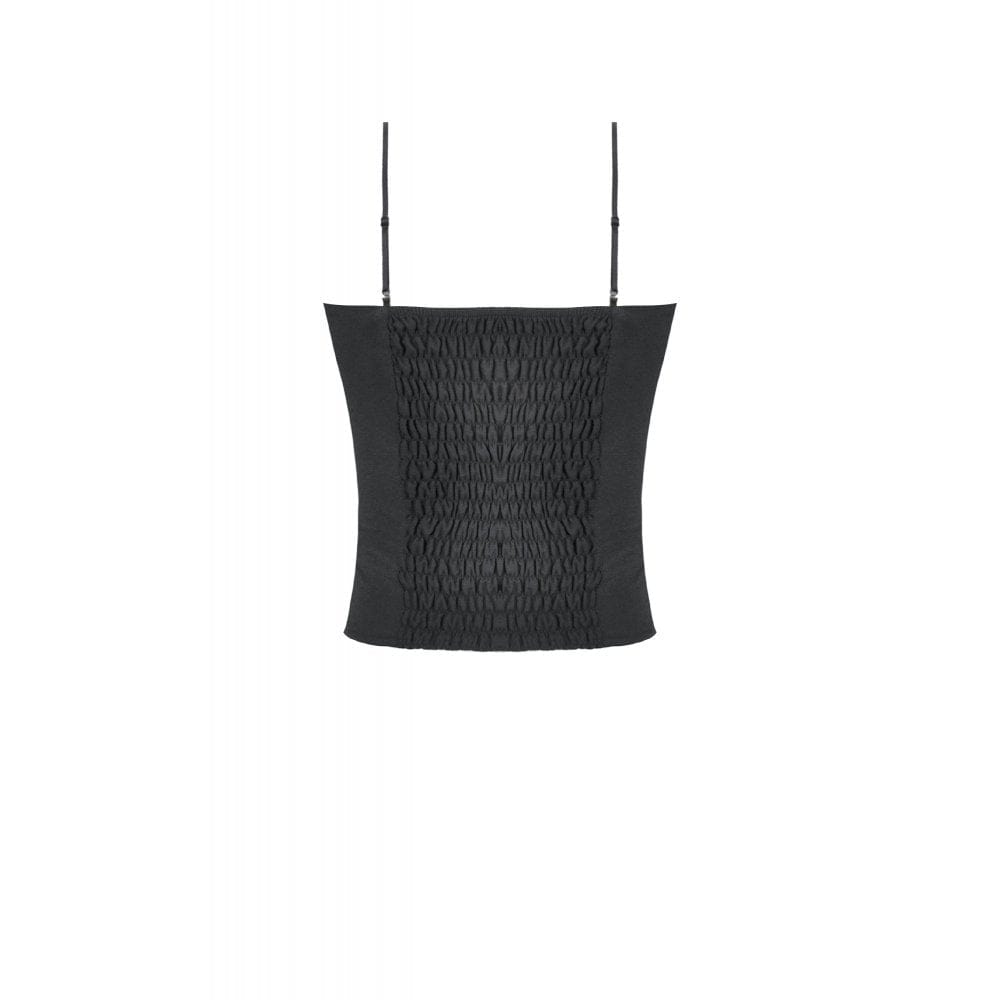 Darkinlove Women's Punk Eyelet Plaid Cross Bustier