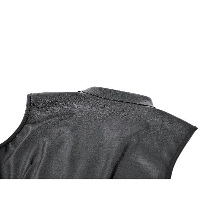 Darkinlove Women's Punk Eyelet Rivet Cutout Zipper Crop Top