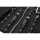 Darkinlove Women's Punk Eyelet Strappy Big Pocket Pleated Skirt